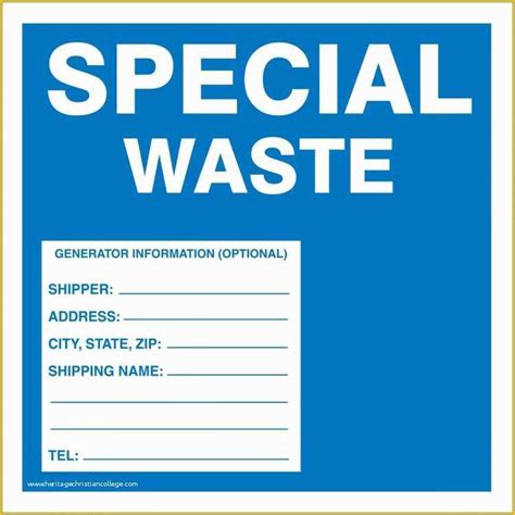 Universal Waste Label Template Printable Label Templates Universal