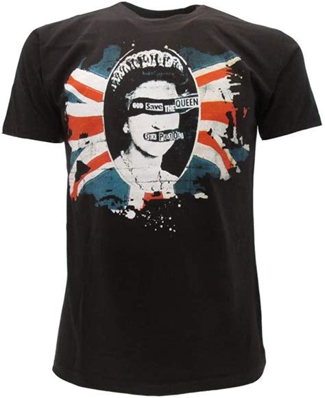 Sex Pistols T Shirt God Save The Queen T Shirt Punk Rock Officiel Amazonfr Vêtements Et