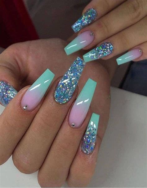 Cool Long Nail Designs With Starry Look In 2020 Ombre Nail Designs