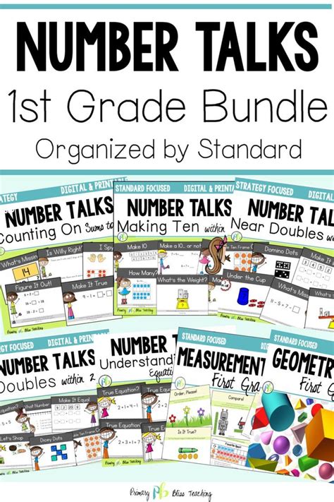 First Grade Standards Based Number Talks Prompts And Activities