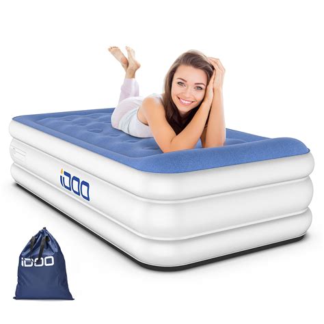 Buy Idoo Single Size Air Bed Inflatable Bed With Integrated Pillow Comfortable Air Mattress