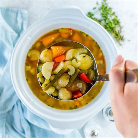 Cold And Flu Nourishing Crockpot Vegetable Soup Recipe Clean Food Crush