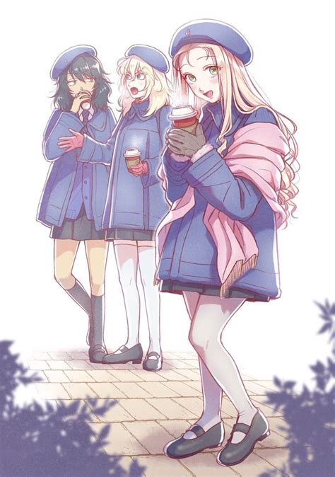 Andou Oshida And Marie Girls Und Panzer Drawn By Kaba Yama Danbooru