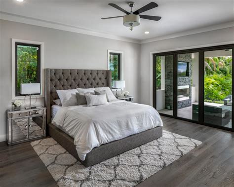 Gray Art Deco Master Bedroom And Patio Hgtv