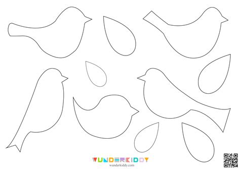 Easy Paper Bird Craft Printable Template For Kindergarten