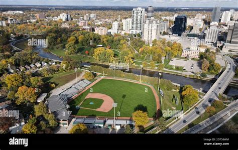 Labatt Park London Ontario Aerial With Scoreboard Sign Stock Photo Alamy