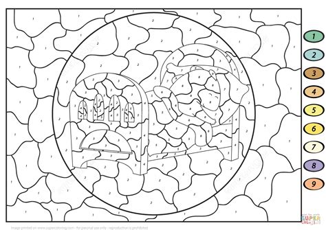 Bedroom Color by Number | Free Printable Coloring Pages