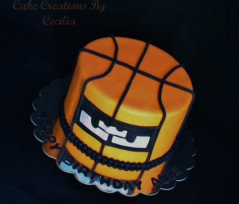 Basketball Cake Decorated Cake By Cakecreationscecilia Cakesdecor