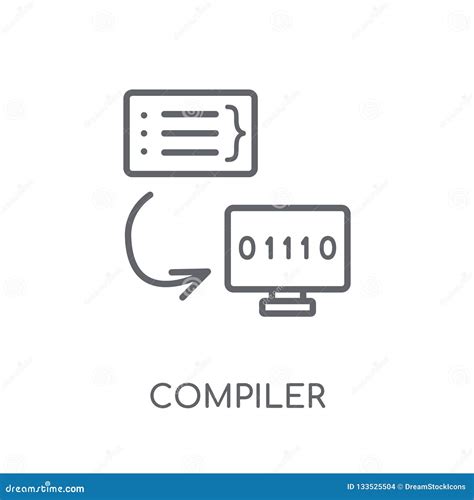 Compiler Icon Trendy Compiler Logo Concept On White Background Cartoon