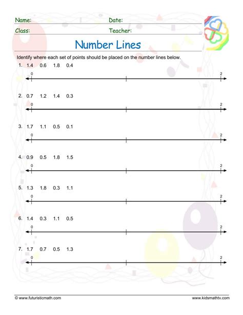 Number Line Worksheets Pdf Printable Math Zone For Kids