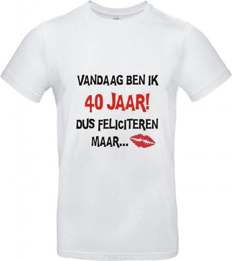 40 Jaar 40 Jaar Verjaardag T Shirt Vandaag Ben Ik 40 Jaar Dus