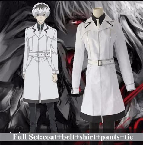 Anime Tokyo Ghoulre Kaneki Ken White Suit Uniform Cosplay Costume