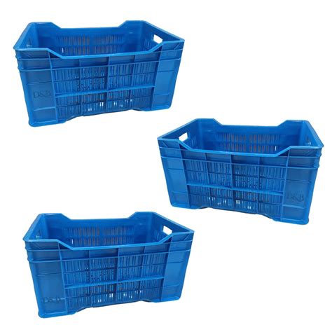 Buy Dandb Plastic Storage Crates Heavy Duty Multipurpose Storage Crates