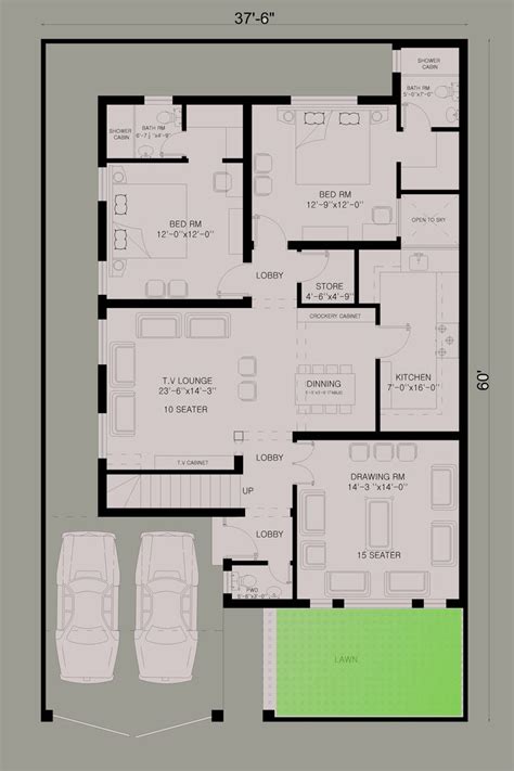 House Floor Plan By 360 Design Estate 10 Marla House 10 Marla