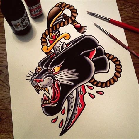 Pin De Bsavy Em Panther Tatuagem Tradicional Tatuagens Aleatórias