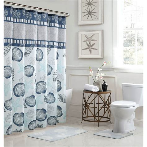 Island 15 Piece Bathroom Shower Curtain Set