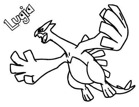 Desenhos De Lugia Lendário Pokemon Para Colorir E Imprimir