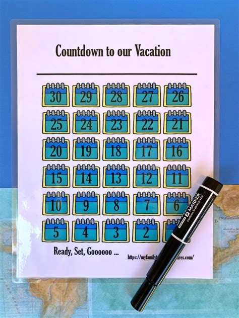 Vacation Countdown Calendar Printable