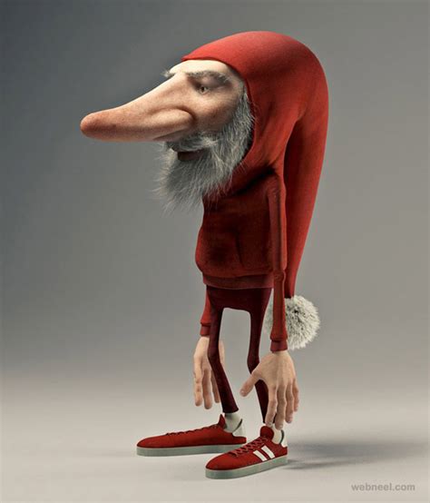 Funny Santa 3d Cartoon Character Joel Bernt 21