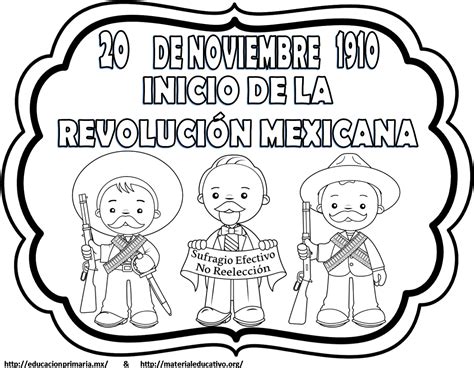 Dibujos Para Colorear La Revolucion Mexicana