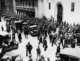 Wall Street Crash, 1929. /Ncrowds Gathered Outside The New York Stock ...