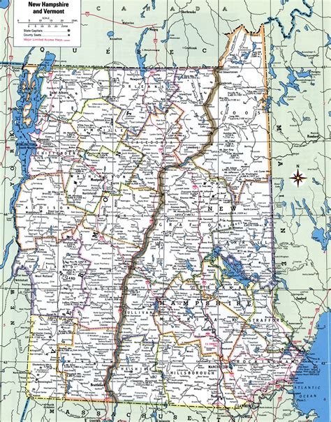 Map Of New Hampshire Roads And Highways Free Printabl Vrogue Co