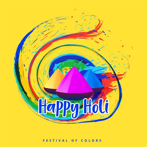 Abstract Happy Holi Festival Greeting Download Free Vector Art Stock