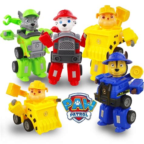 Speel een leuk zoekspelletje, luister naar muziek én leer marshall de beginletter van jouw naam! Paw Patrol Transformer Robot Cars Toys With Pull-Back Function Vehicle Toy Gift Chase Rubble ...