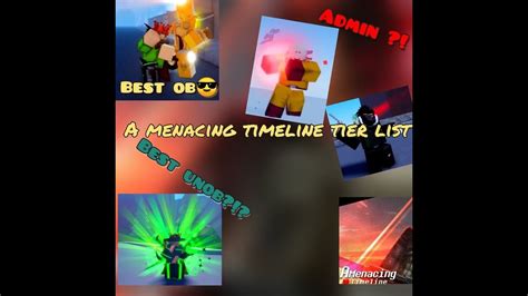 Roblox A Menacing Timeline Rarity Tier List Youtube