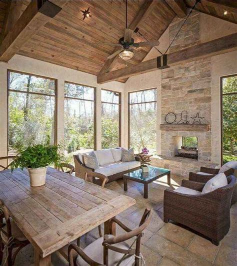 Comfy Farmhouse Sunroom Makeover Ideas 49 Rustic