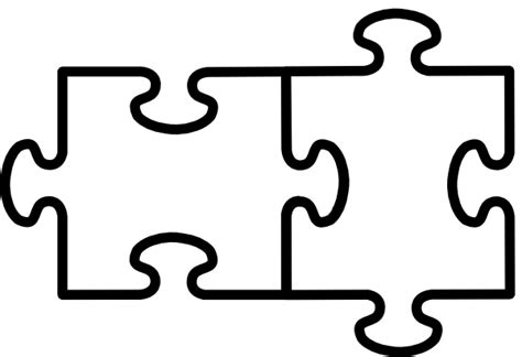 2 Puzzle Pieces Connected Clip Art At Vector Clip Art