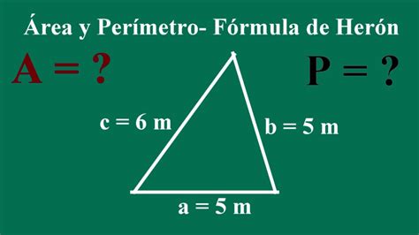Aprende A Calcular El Area Y El Perimetro De Un Triangulo Youtube Images