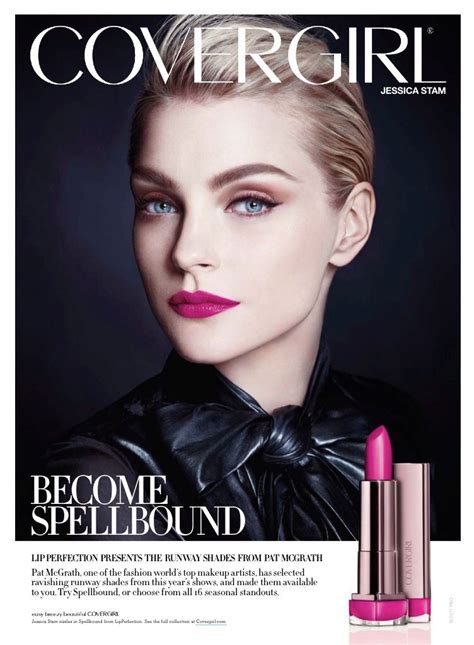 Covergirl Cosmetic Advertising With Jessica Stam Makeup Poster Makeup