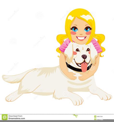 Girl Hugging Dog Clipart Free Images At Vector Clip Art