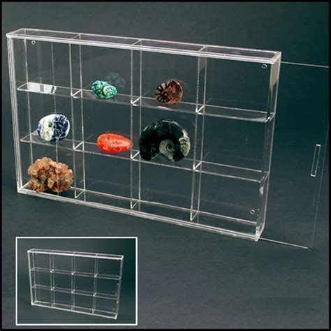 Custom Clear Acrylic Showcase Cabinet With12 Dividers Plexiglass Lucite