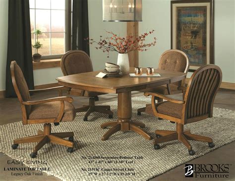21426 Brooks Laminate Table And 21518c Roller Chairs