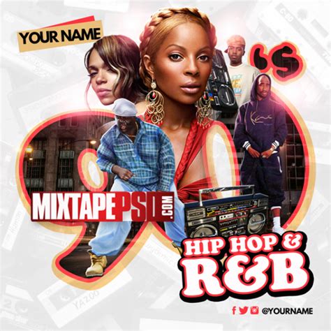Mixtape Template 90s Hip Hop And Rnb Graphic Design Mixtapepsdscom