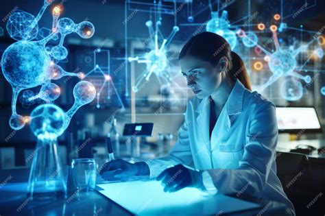 Premium AI Image | Breaking Barriers Remarkable Female Scientist