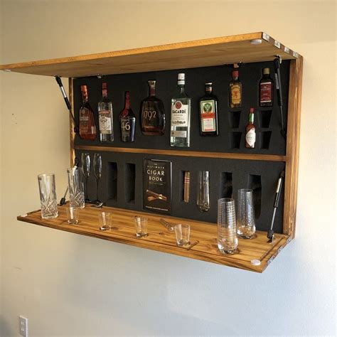 Handmade Whiskey Vault — Vintage Gentlemen Wall Bar Liquor Storage
