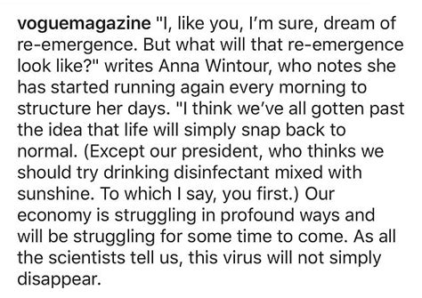 Vogue Editor Anna Wintour Dares Trump To Be The First To Try Drinking Disinfectant Express