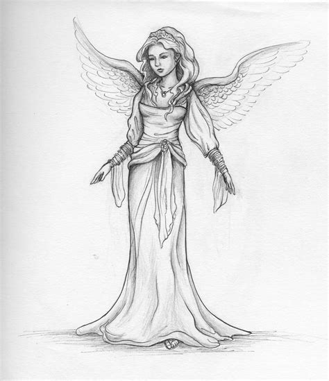 Beautiful Pencil Sketches Of Angels