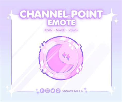 Purple Moon Coin Channel Point Pastel Moon Emote Purple Etsy Canada