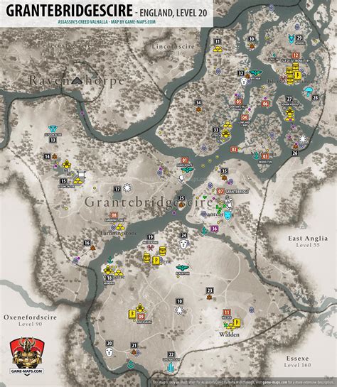 Valhalla Game Map England The Alliance Map Assassin S Creed Valhalla