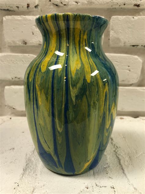 Hand Painted Vase Etsy Painted Vases Hand Painted Vases Vase