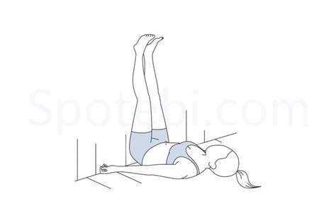 Legs Up The Wall Pose Viparita Karani Instructions Illustration And