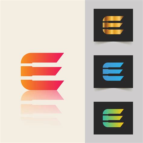E Letter Logo Professional Abstract Gradient Design 2869564 Vector Art