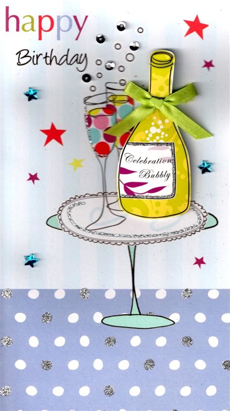 Bubbly Pretty Happy Birthday Greeting Card Cards