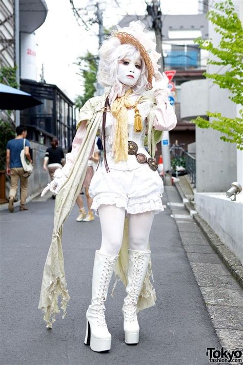 Shironuri Minori In Corset Top And Boots Japan Fashion Weird Fashion