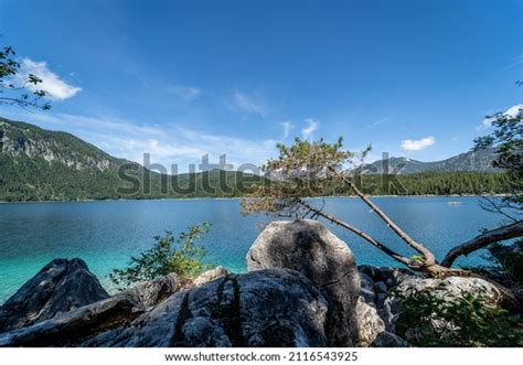 Beautiful Scenery Lake Crystal Clear Blue Stock Photo 2116543925