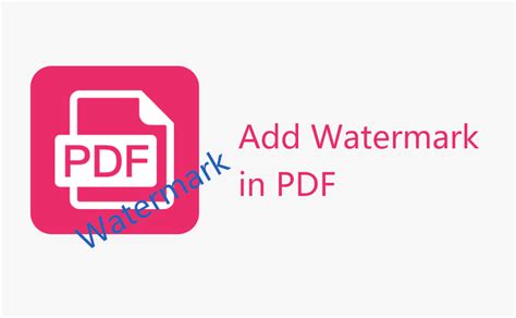 How To Add Watermark In Pdf